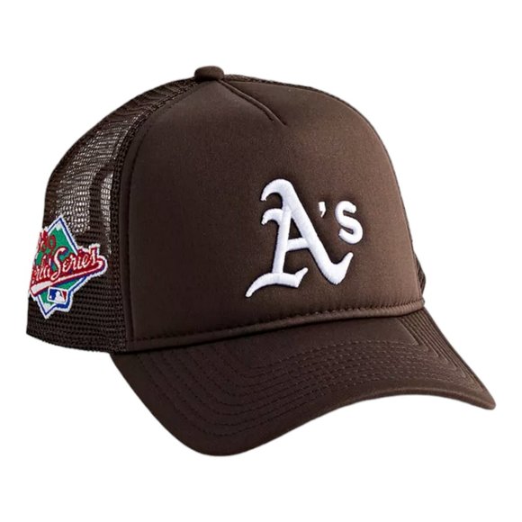 New Era Oakland Athletics 'Retro Mosaic' 9FORTY A-Frame Trucker Snapba White Black
